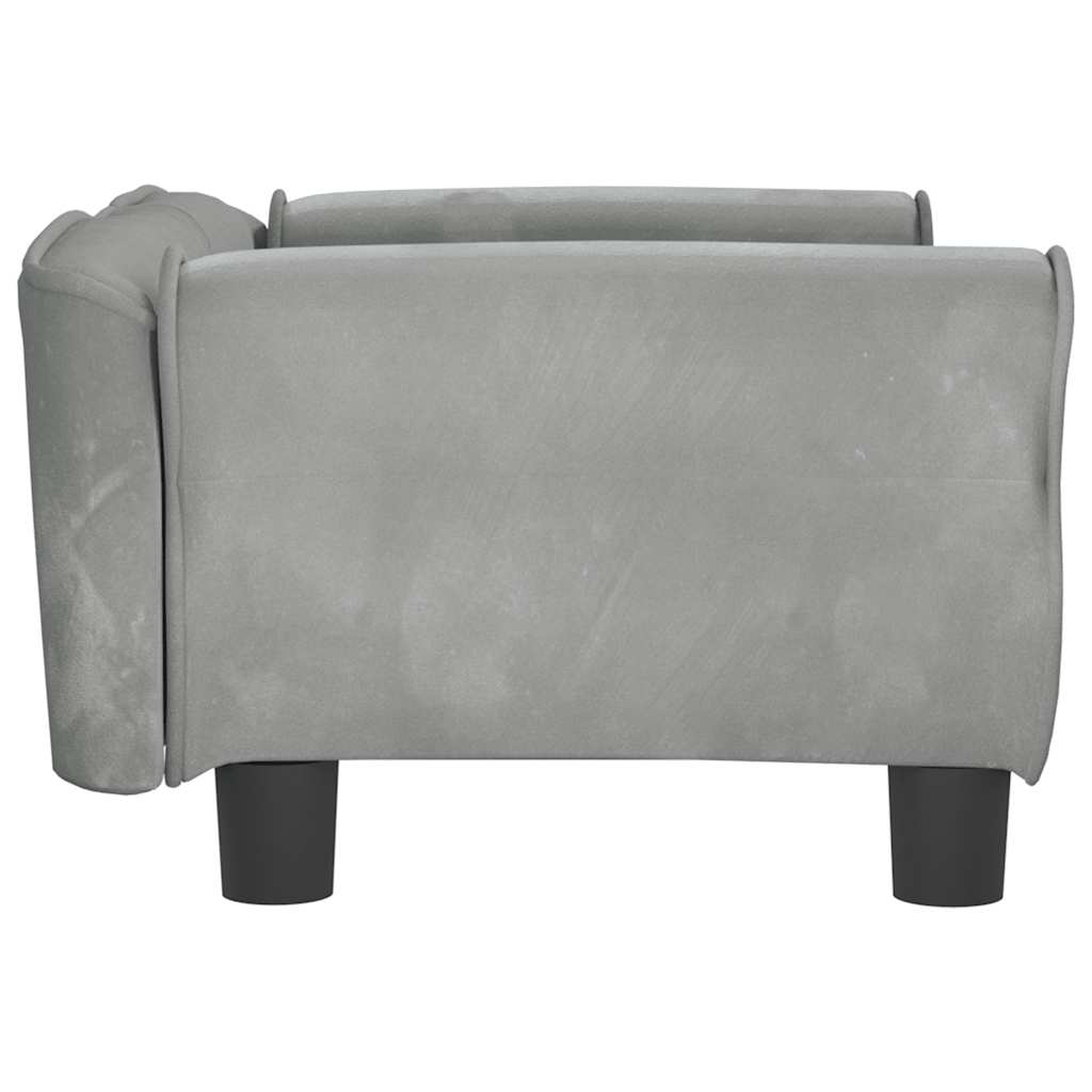 Cuccia per cani comoda poltrona letto 70 x 45 x 30 cm velluto grigio 02_0043110