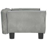 Cuccia per cani comoda poltrona letto 70 x 45 x 30 cm velluto grigio 02_0043110
