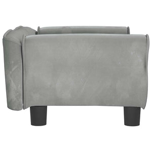 Cuccia per cani comoda poltrona letto 70 x 45 x 30 cm velluto grigio 02_0043110