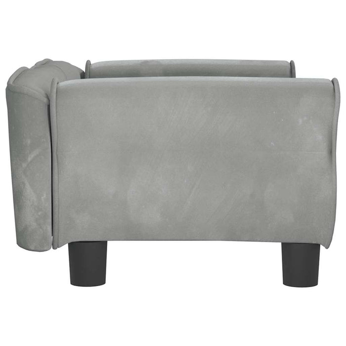 Cuccia per cani comoda poltrona letto 70 x 45 x 30 cm velluto grigio 02_0043110