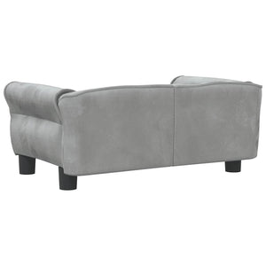 Cuccia per cani comoda poltrona letto 70 x 45 x 30 cm velluto grigio 02_0043110