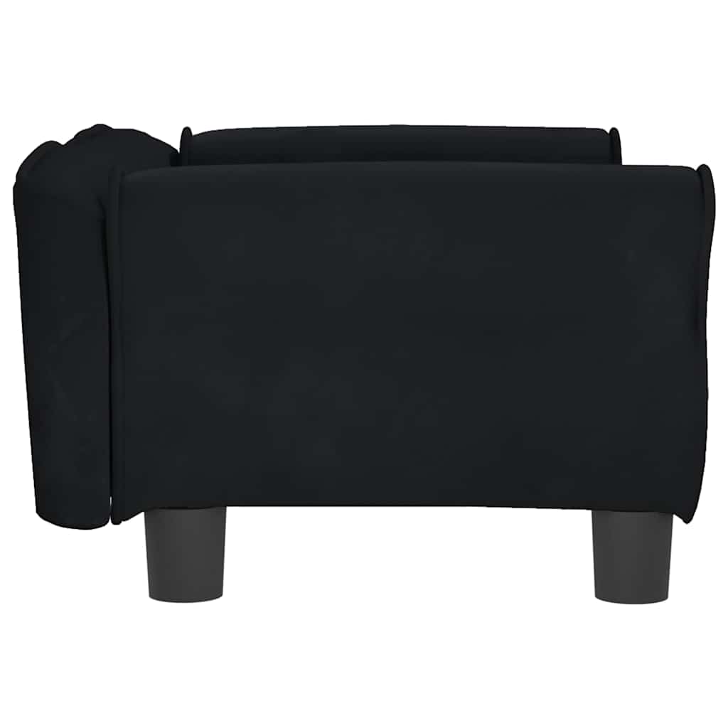 Cuccia per cani comodo divano 70 x 45 x 30 cm velluto nero 02_0042863