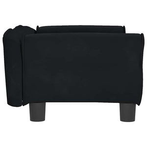 Cuccia per cani comodo divano 70 x 45 x 30 cm velluto nero 02_0042863