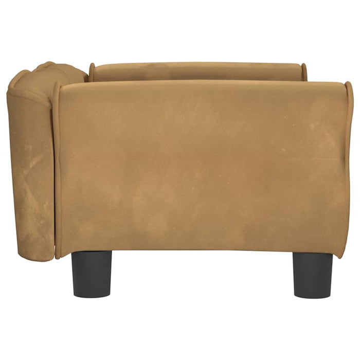 Lettino per Cani Marrone 70x45x30 cm in Velluto 171829