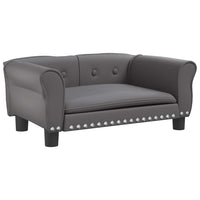 Cuccia per cani comodo divano 70 x 45 x 30 cm similpelle grigia 02_0042825