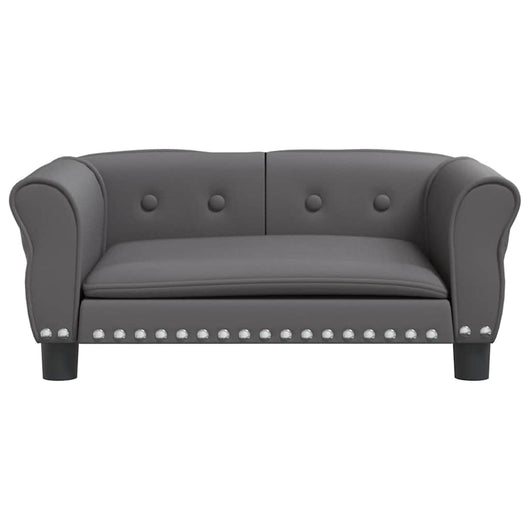 Cuccia per cani comodo divano 70 x 45 x 30 cm similpelle grigia 02_0042825