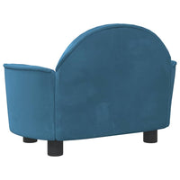 Cuccia per cani comodo divano 66 x 40 x 45 cm velluto Blu 02_0042778