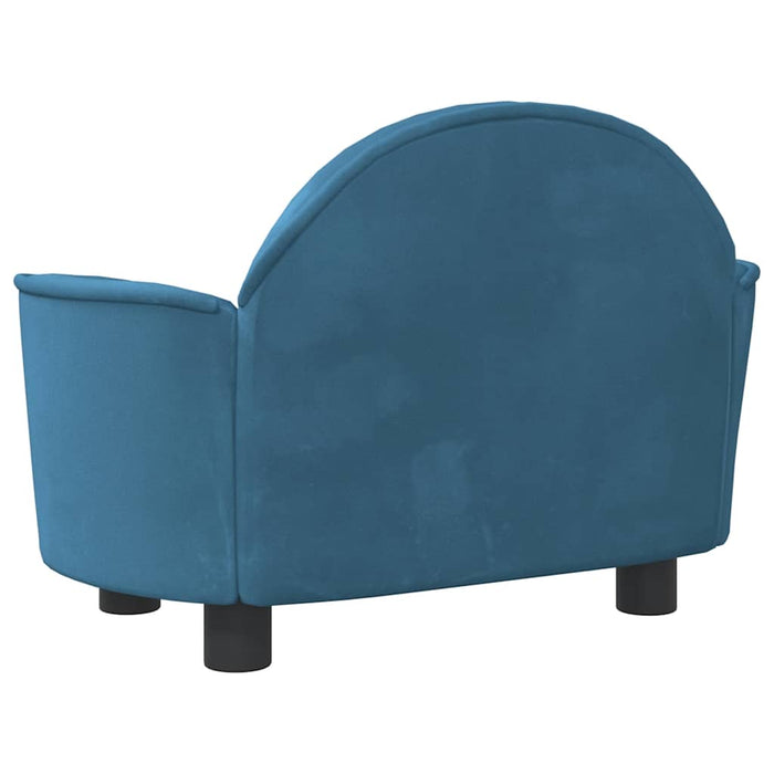 Cuccia per cani comodo divano 66 x 40 x 45 cm velluto Blu 02_0042778
