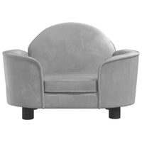 Cuccia per cani comodo divano leggero 66 x 40 x 45 cm velluto grigio 02_0043098