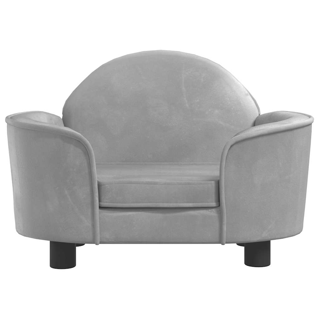 Lettino per Cani Grigio Chiaro 66x40x45 cm in Vellutocod mxl 119152