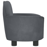 Letto per cani cestino divano comodo scuro 66 x 40 x 45 cm velluto grigio 02_0043164