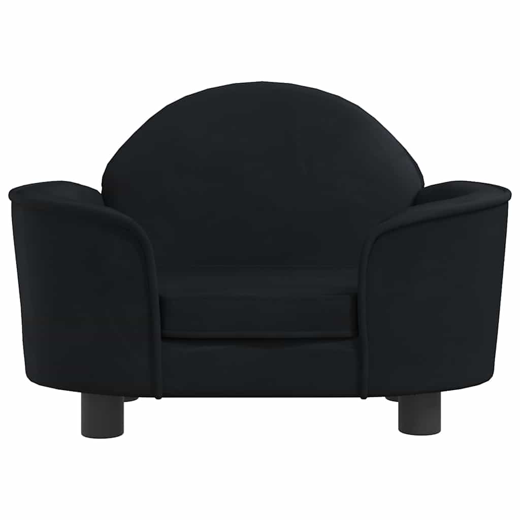 Cuccia per cani comodo divano 66 x 40 x 45 cm velluto nero 02_0042781