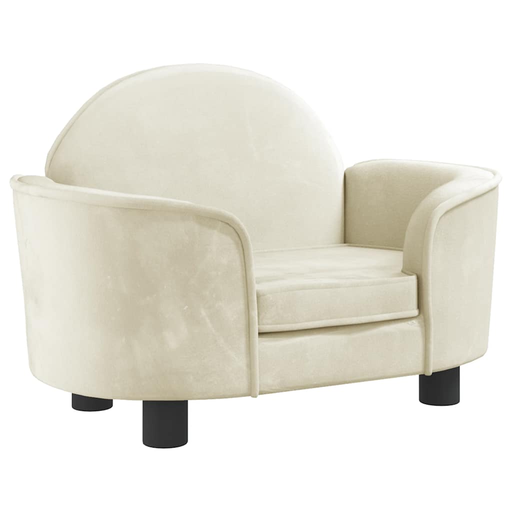 Cuccia per cani comodo divano 66 x 40 x 45 cm velluto crema 02_0042779