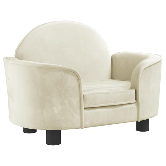 Cuccia per cani comodo divano 66 x 40 x 45 cm velluto crema 02_0042779