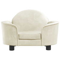 Cuccia per cani comodo divano 66 x 40 x 45 cm velluto crema 02_0042779