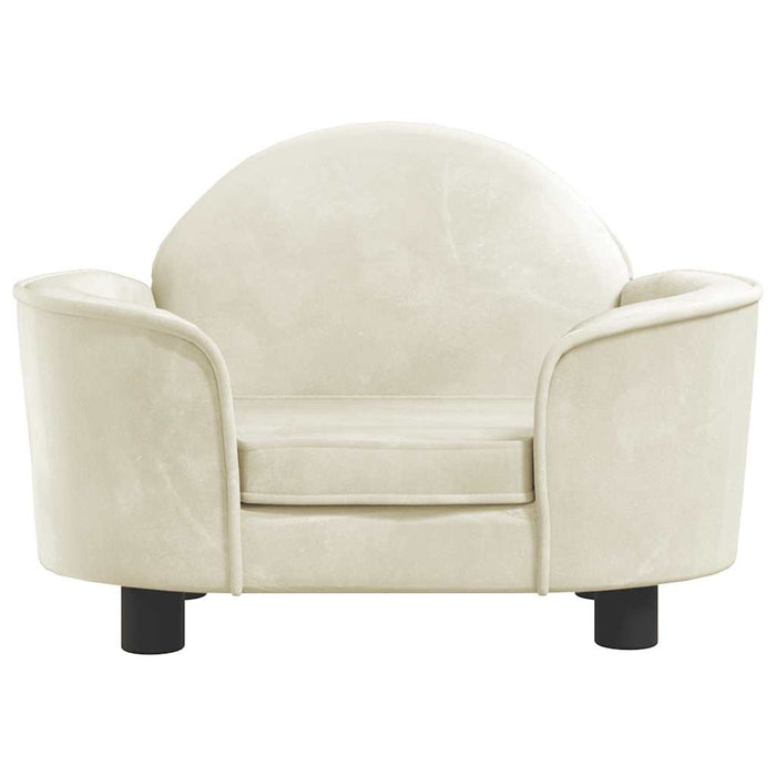 Cuccia per cani comodo divano 66 x 40 x 45 cm velluto crema 02_0042779