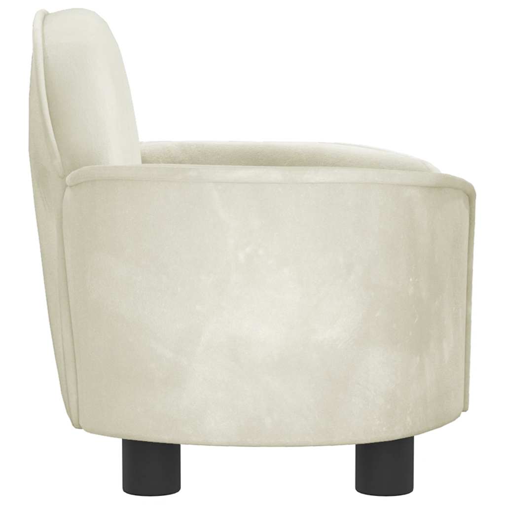 Cuccia per cani comodo divano 66 x 40 x 45 cm velluto crema 02_0042779