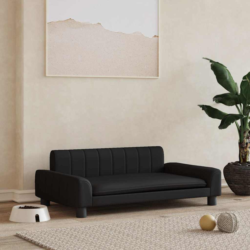 Lettino per Cani Nero 90x53x30 cm in Similpelle 171852