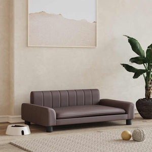 Lettino per Cani Marrone 90x53x30 cm in Similpelle