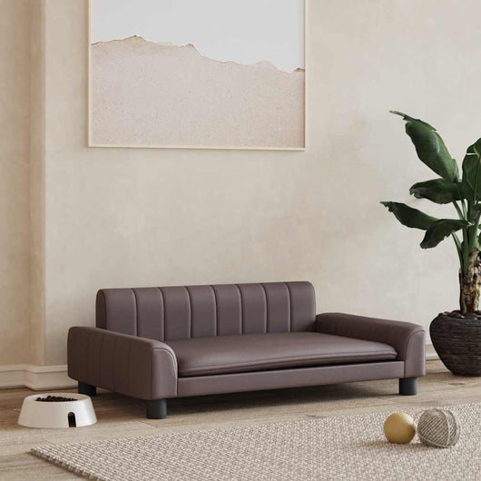 Lettino per Cani Marrone 90x53x30 cm in Similpelle