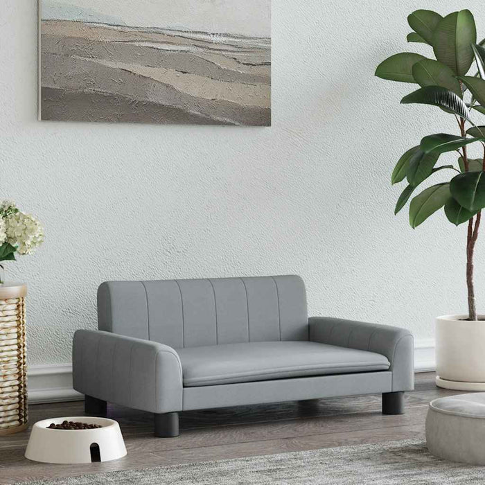 Lettino per Cani Grigio Chiaro 70x45x30 cm in Tessutocod mxl 119163