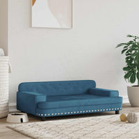 Lettino per Cani Blu 90x53x30 cm in Vellutocod mxl 95228