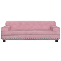 Cuccia per cani comodo divano 90 x 53 x 30 cm velluto Rosa 02_0042999