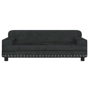 Cuccia per cani comodo divano 90 x 53 x 30 cm velluto nero 02_0042998
