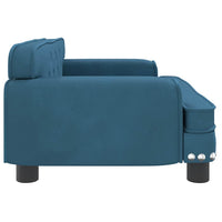 Cuccia per cani comodo divano 70 x 45 x 30 cm velluto Blu 02_0042857