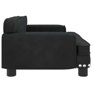 Cuccia per cani comodo divano 70 x 45 x 30 cm velluto nero 02_0042862