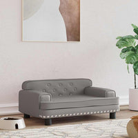 vidaXL Lettino per Cani Grigio 70x45x30 cm in Similpelle