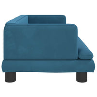 Cuccia per cani comodo divano 80 x 45 x 30 cm velluto Blu 02_0042954