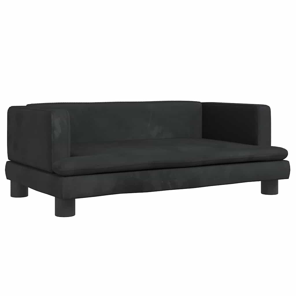 Lettino per Cani Nero 80x45x30 cm in Vellutocod mxl 119169