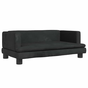 Lettino per Cani Nero 80x45x30 cm in Vellutocod mxl 119169