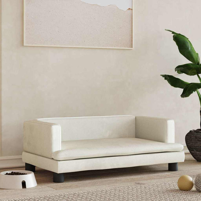 Lettino per Cani Crema 80x45x30 cm in Vellutocod mxl 119167