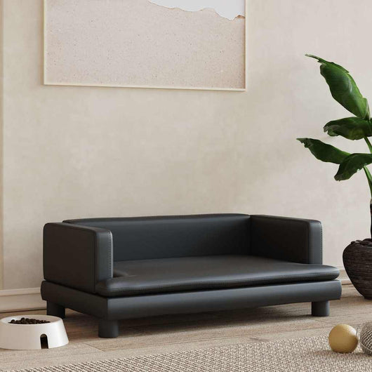 Lettino per Cani Nero 80x45x30 cm in Similpelle 171901