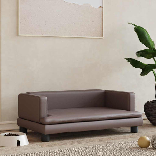 Lettino per Cani Marrone 80x45x30 cm in Similpelle 171903