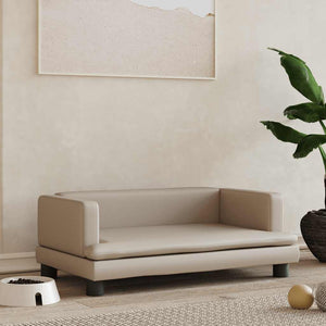 Lettino per Cani Cappuccino 80x45x30 cm in Similpelle