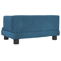 Cuccia per cani comodo divano 60 x 40 x 30 cm velluto Blu 02_0042726