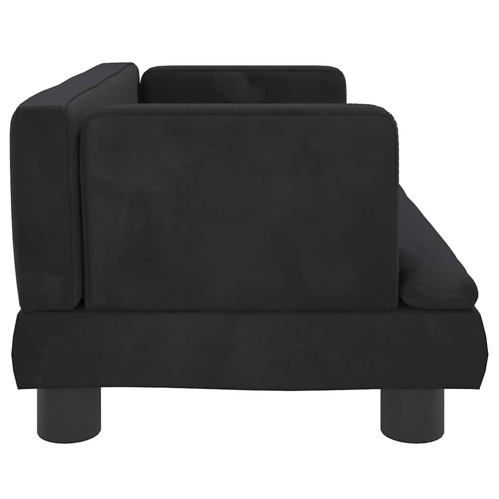 Cuccia per cani comodo divano 60 x 40 x 30 cm velluto nero 02_0042729