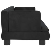 Cuccia per cani comodo divano 60 x 40 x 30 cm velluto nero 02_0042729
