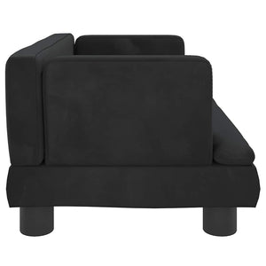 Cuccia per cani comodo divano 60 x 40 x 30 cm velluto nero 02_0042729