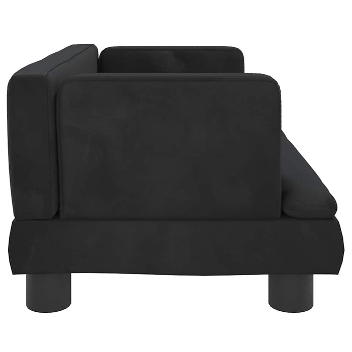 Cuccia per cani comodo divano 60 x 40 x 30 cm velluto nero 02_0042729