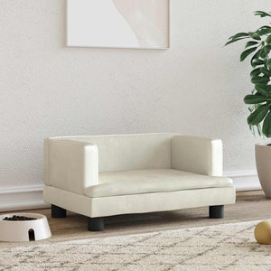 Lettino per Cani Crema 60x40x30 cm in Velluto