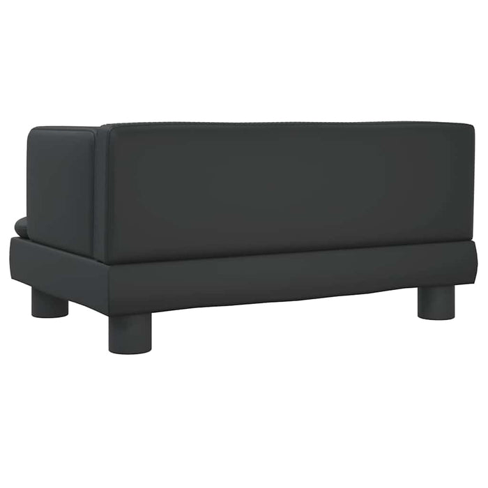 Cuccia per cani comodo divano 60 x 40 x 30 cm similpelle nera 02_0042722