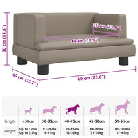 Cuccia per cani comodo divano cappuccino 60 x 40 x 30 cm similpelle marrone 02_0043077