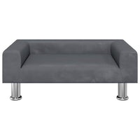 Lettino per Cani Grigio Scuro 70x45x26,5 cm in Velluto