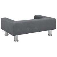 Lettino per Cani Grigio Scuro 70x45x26,5 cm in Velluto