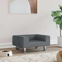 Lettino per Cani Grigio Chiaro 50x40x26,5 cm in Velluto 171927