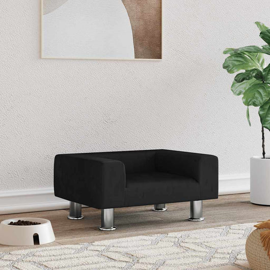 Lettino per Cani Nero 50x40x26,5 cm in Velluto 171929